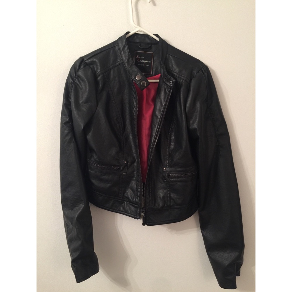 Faux Black Leather Jacket